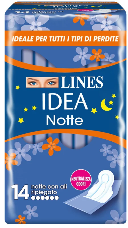 LINES IDEA NOTTE ASSORBENTE CON ALI 14 PEZZI