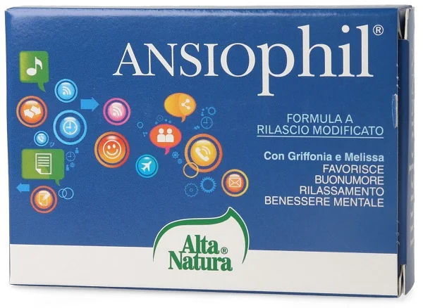 ALTA NATURA ANSIOPHIL INTEGRATORE PER DISTURBI DELL'ANSIA E DELLO STRESS 15 COMPRESSE