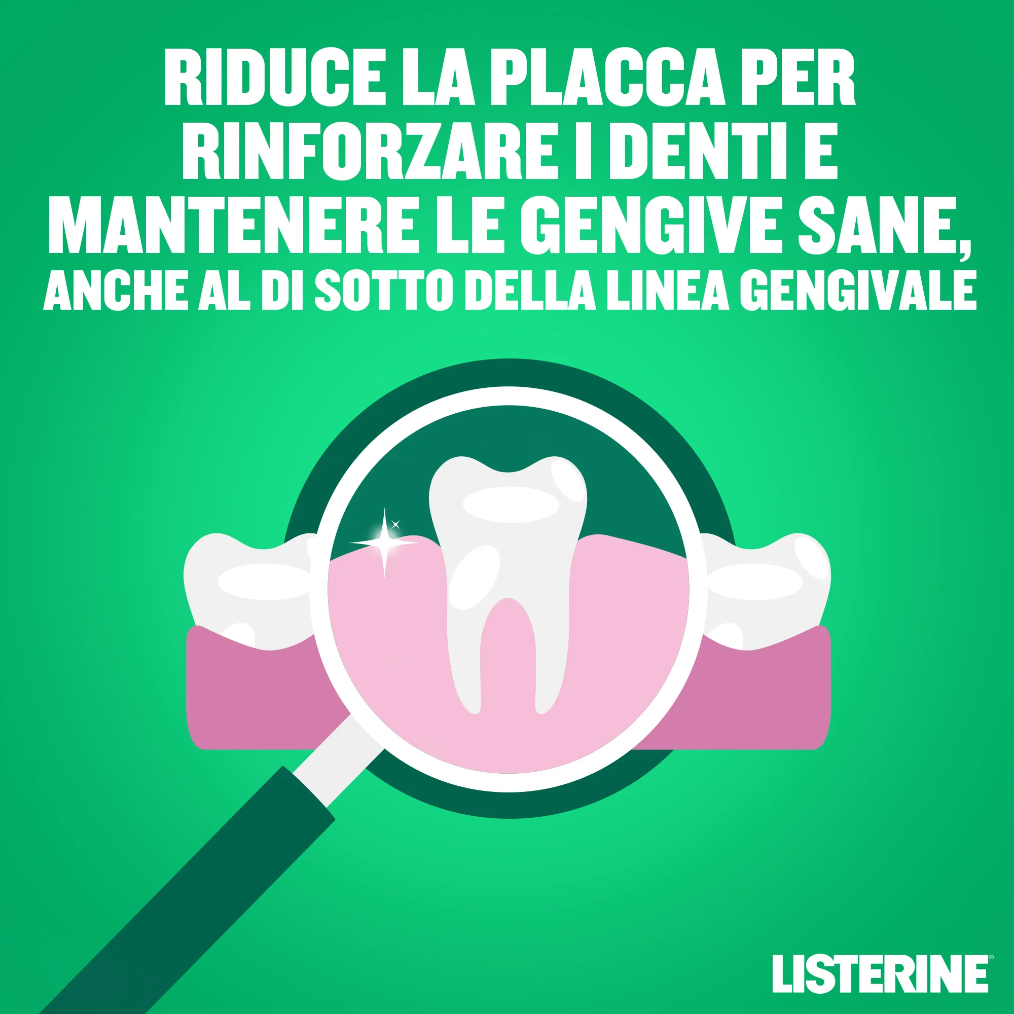 Listerine Difesa Denti e Gengive Collutorio 500 ml Lunga Durata