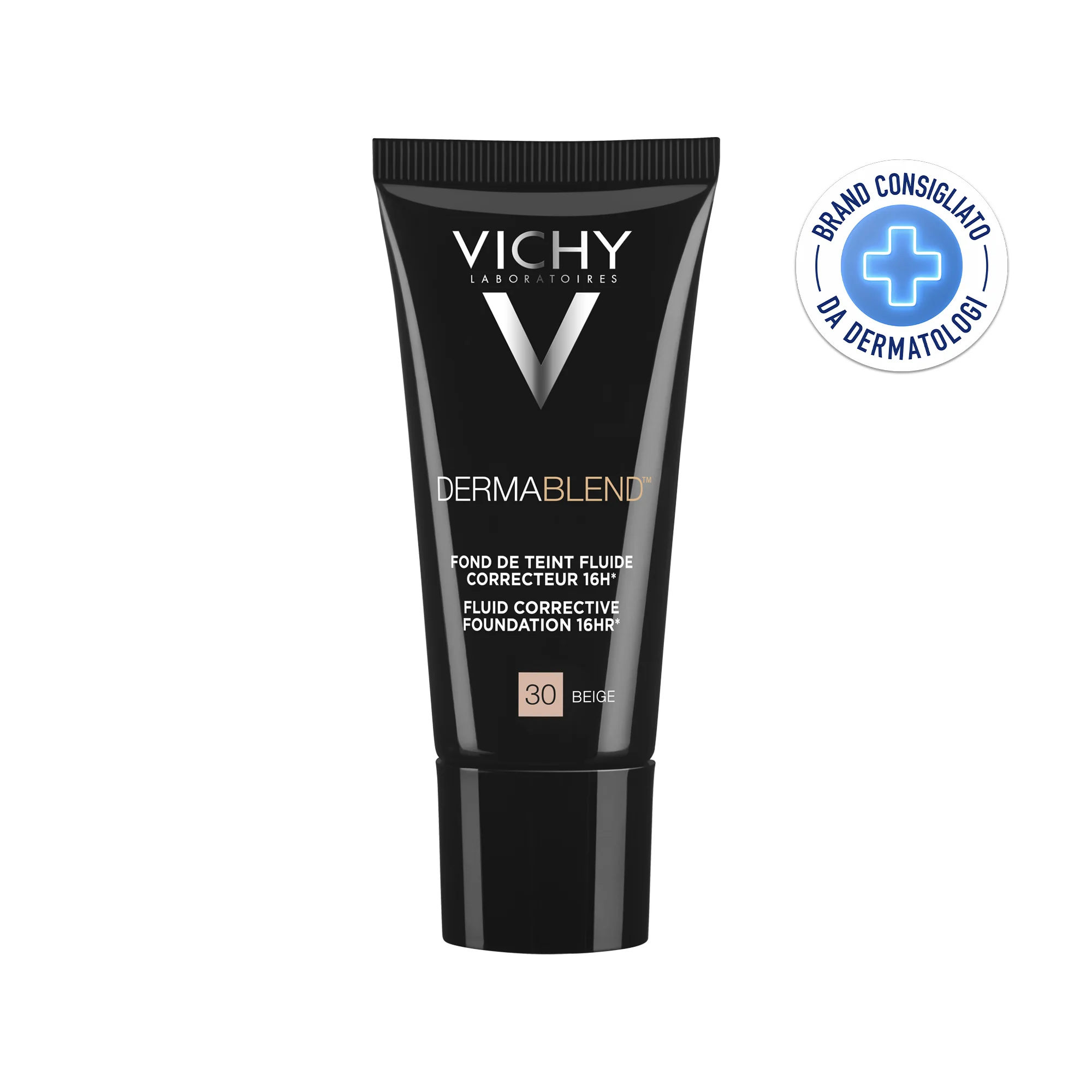 Vichy Dermablend Fondotinta Fluido Coprente Tonalità 30 30 ml Pelle Grassa con imperfezioni