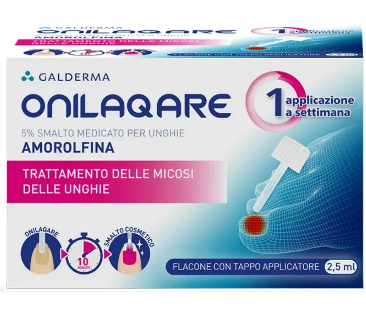 ONILAQARE SMALTO MEDICATO ONICOMICOSI PER UNGHIE 5% 2,5 ML