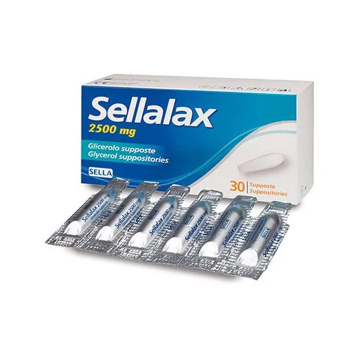 SELLALAX 2500MG SUPP GLIC 30PZ