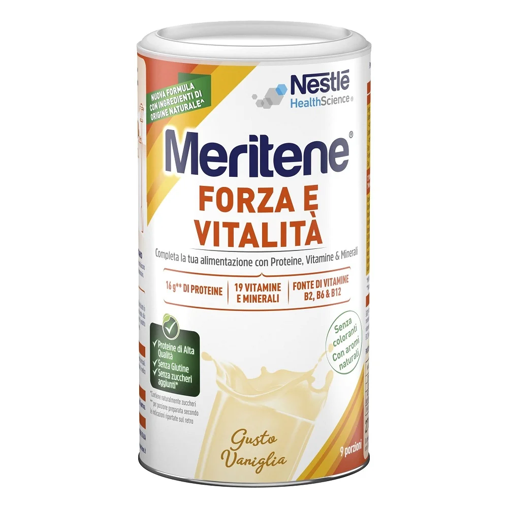 MERITENE FORZA E VITALITÀ  POLVERE VANIGLIA INTEGRATORE PROTEICO 270 G