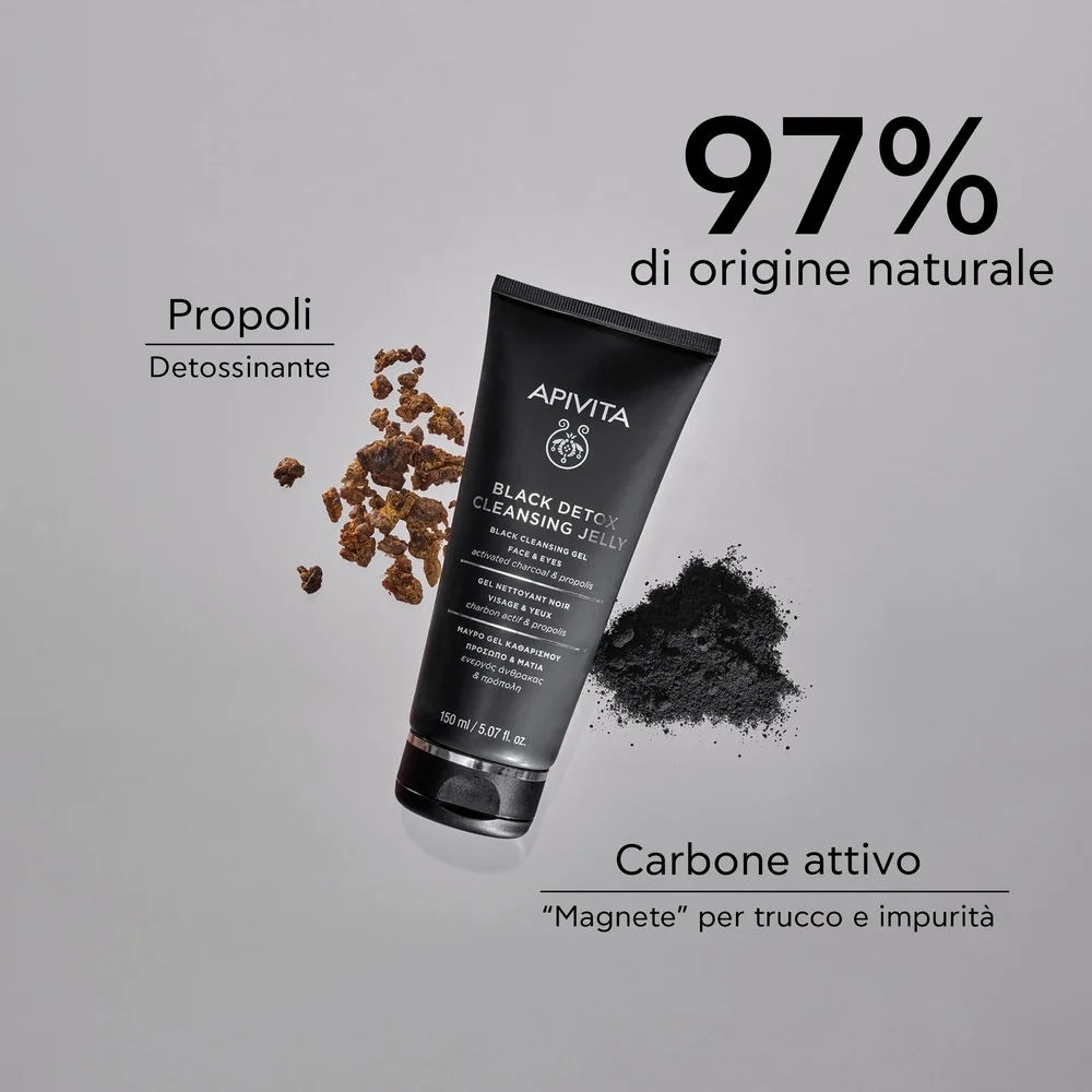 Apivita Black Detox Cleanser 150 Ml/20 Gel Detergente