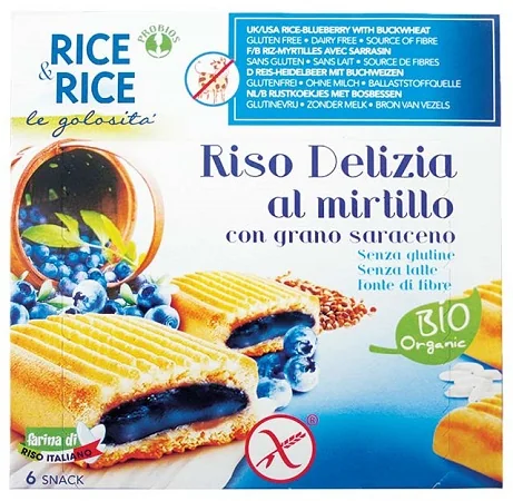 RICE&RICE RISO DELIZIA AL MIRTILLO CON GRANO SARACENO BIOLOGICO 6X33 G