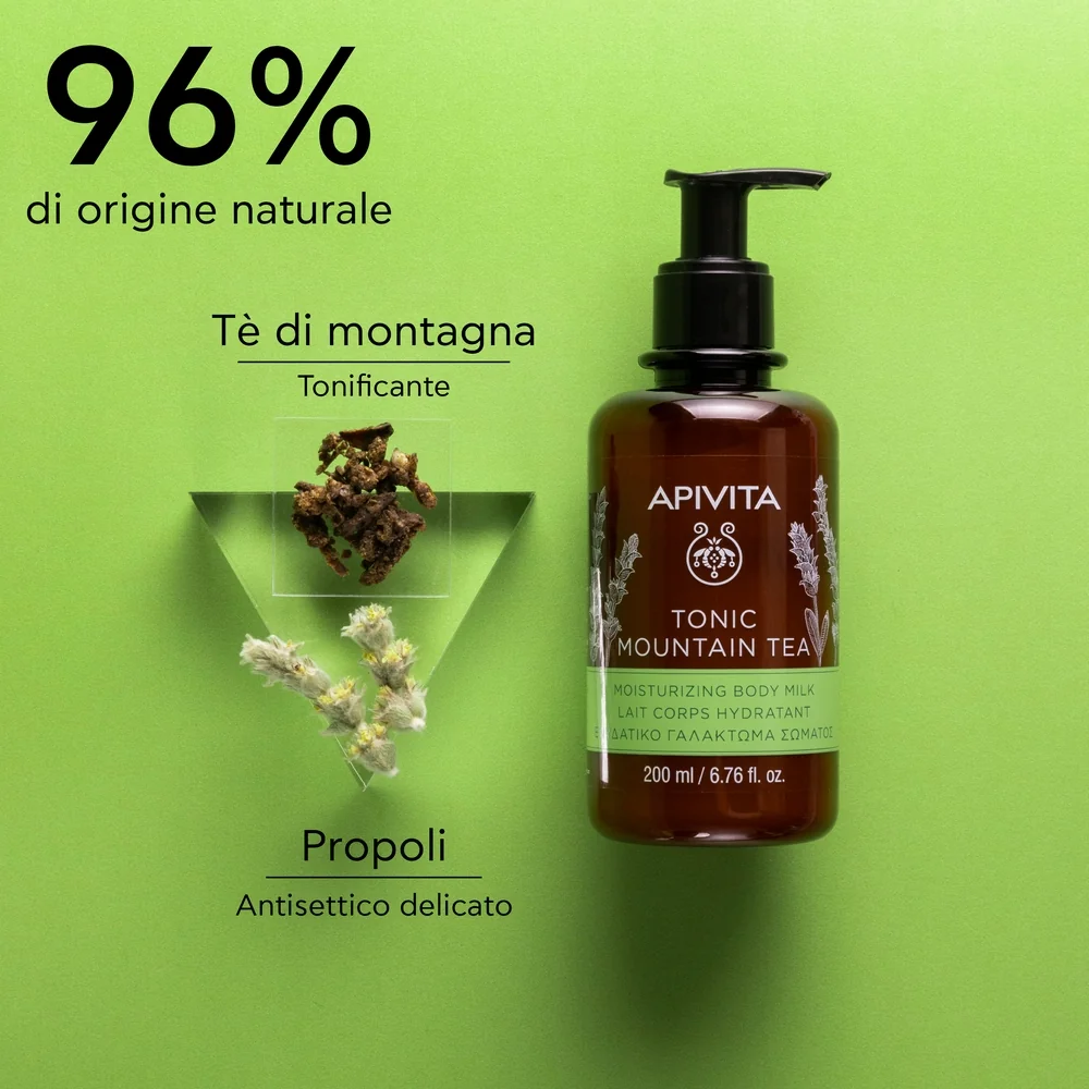 Apivita Tonic Mountain Tea Body Milk 200 Ml Latte Corpo Idratante