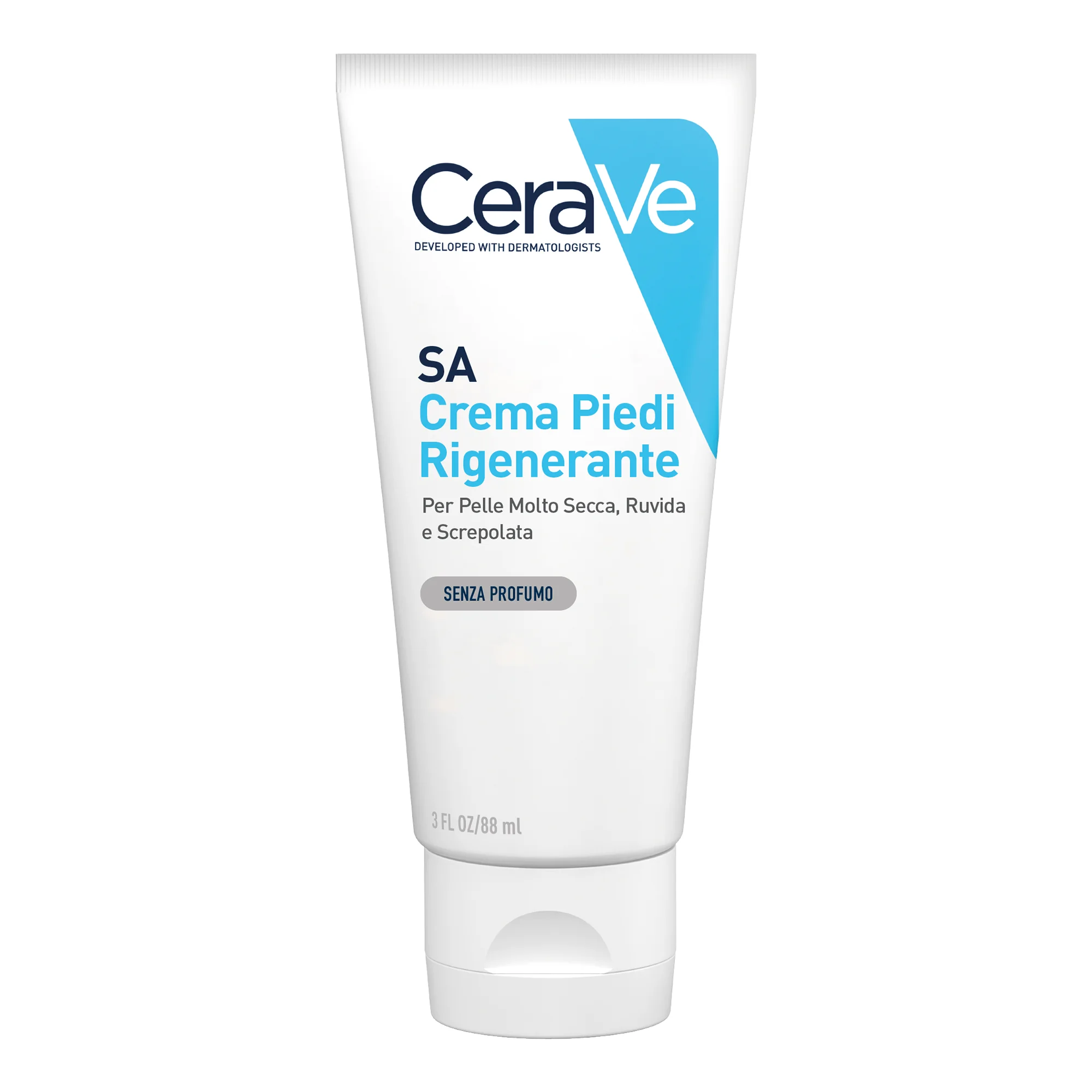 CeraVe Crema Piedi Rigenerante con Acido Salicilico 88 ml Pelle Molto Secca e Danneggiata