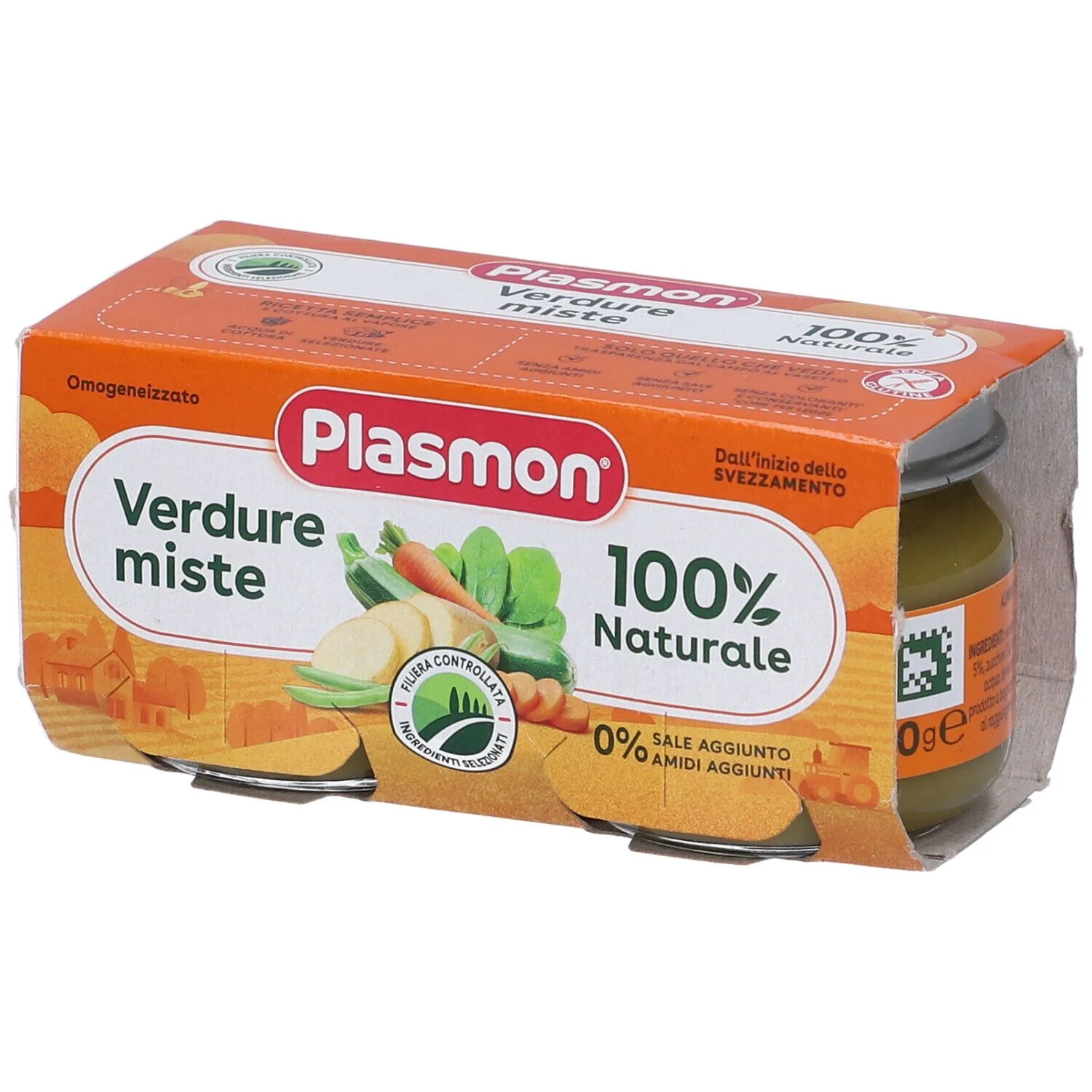 PLASMON OMOGENEIZZATO VERDURE MISTE 2 VASETTI DA 80 G