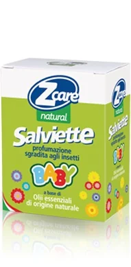 ZCARE NATURAL SALVIETTINE BABY REPELLENTI PER BAMBINI 10 PEZZI