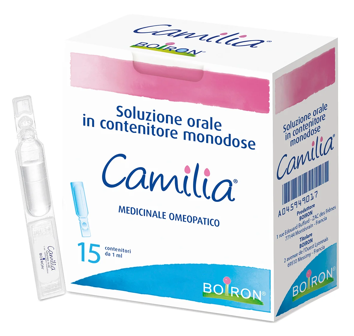 BOIRON CAMILIA SOLUZIONE ORALE UNIDOSE MEDICINALE OMEOPATICO 15 FIALE