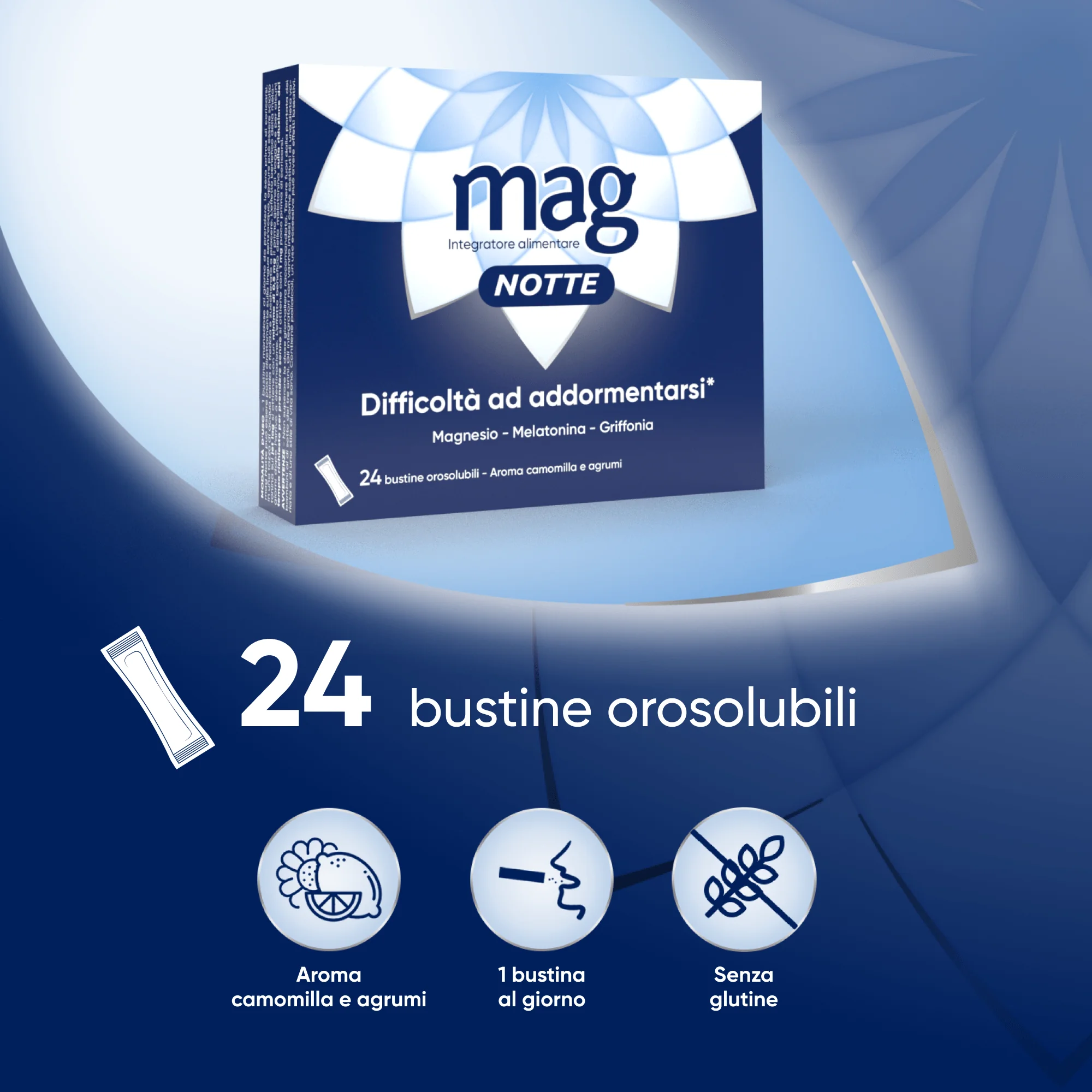 Mag Notte 24 Bustine Orosolubili Integratore per il Sonno