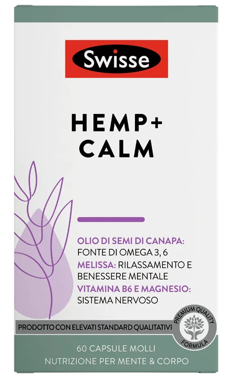 SWISSE HEMP+ CALM INTEGRATORE PER IL RILASSAMENTO MENTALE 60 CAPSULE