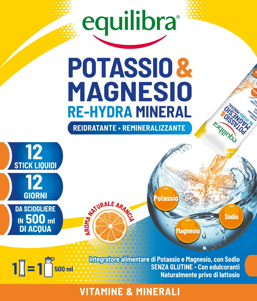 EQUILIBRA POTASSIO&MAGNESIO RE-HYDRA 12 STICK