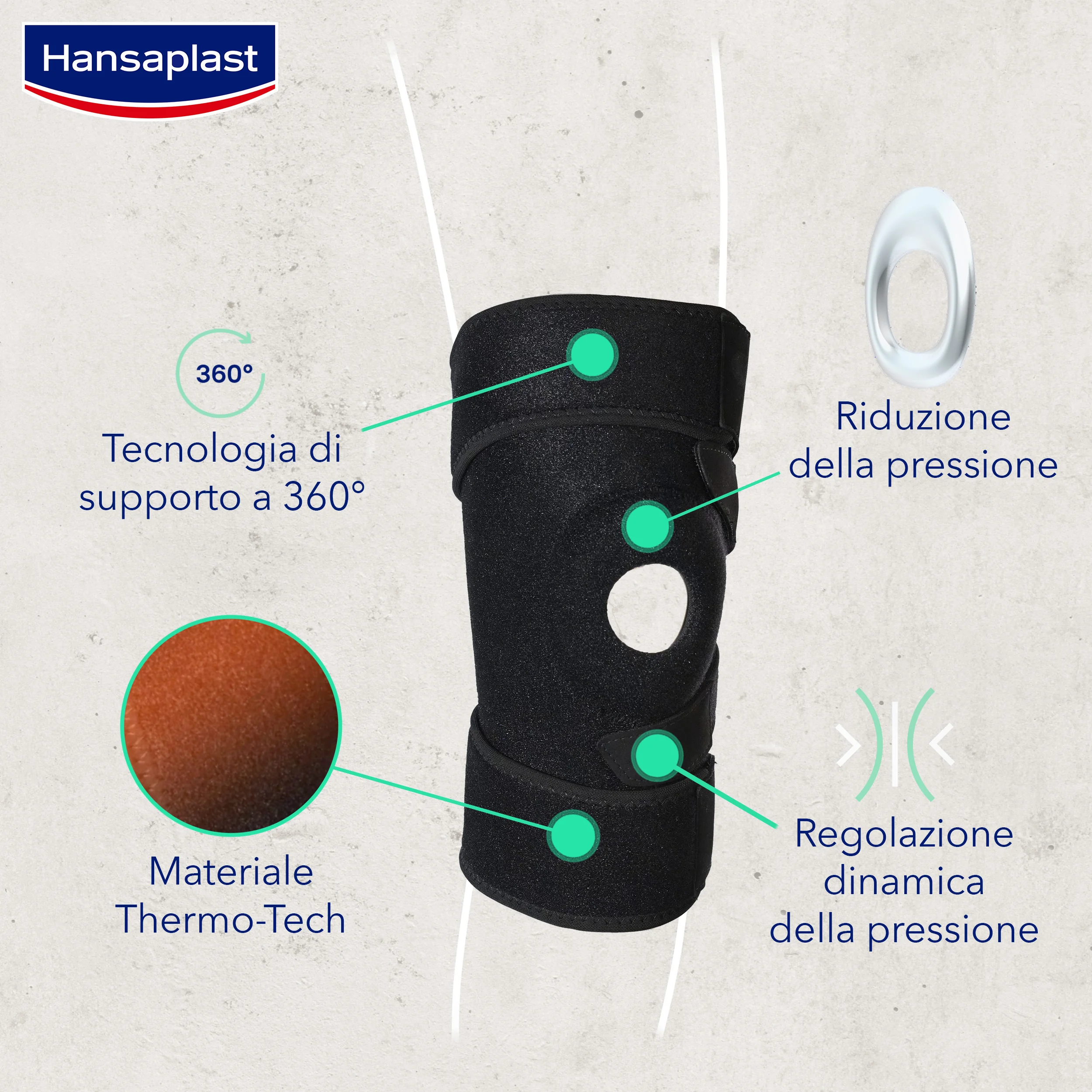 Hp Protective Sup Ginocchio Supporto e Stabilità alle Ginocchia