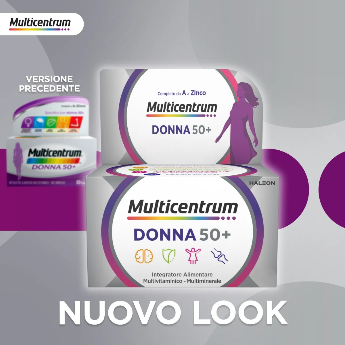 Multicentrum Donna 50 + 30 Compresse Integratore Multivitaminico Donna