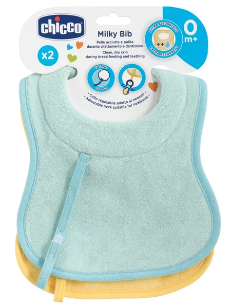 CHICCO BAVAGLINE 0 MESI+ 2 PEZZI AZZURRO