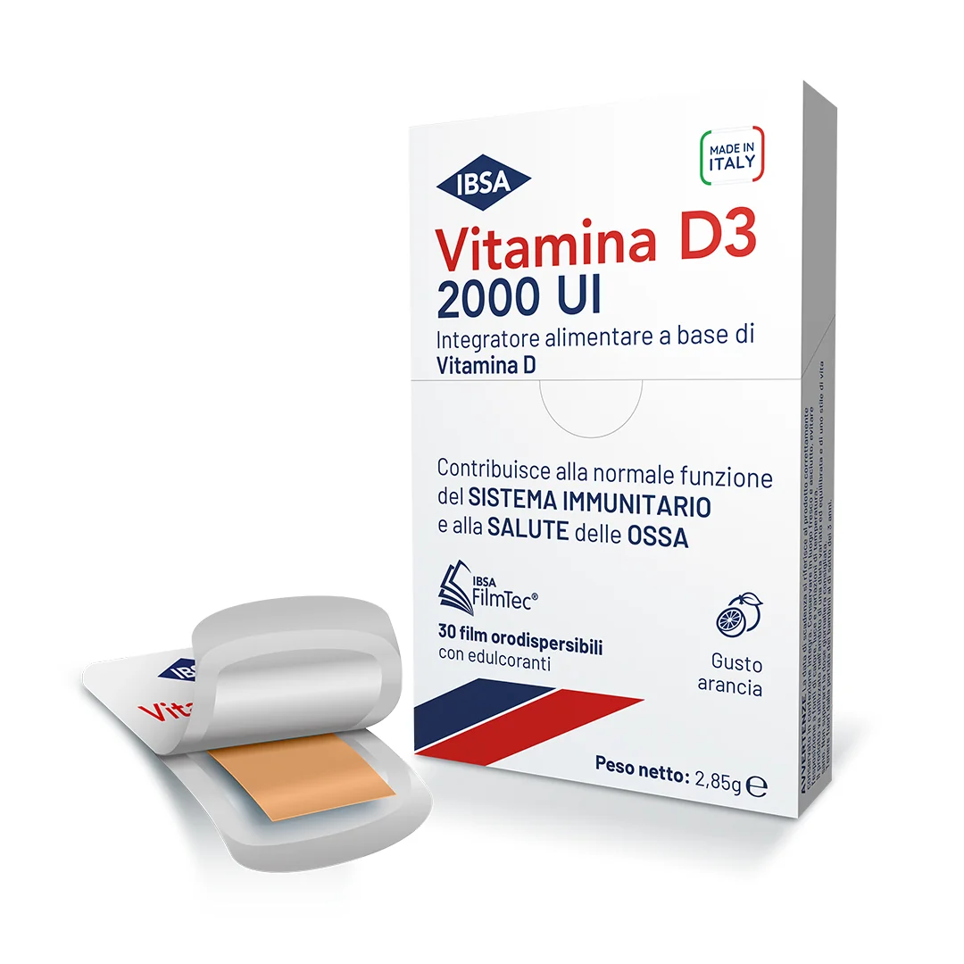 Vitamina D3 Ibsa 2000 Ui 30Film Integratore per le Ossa