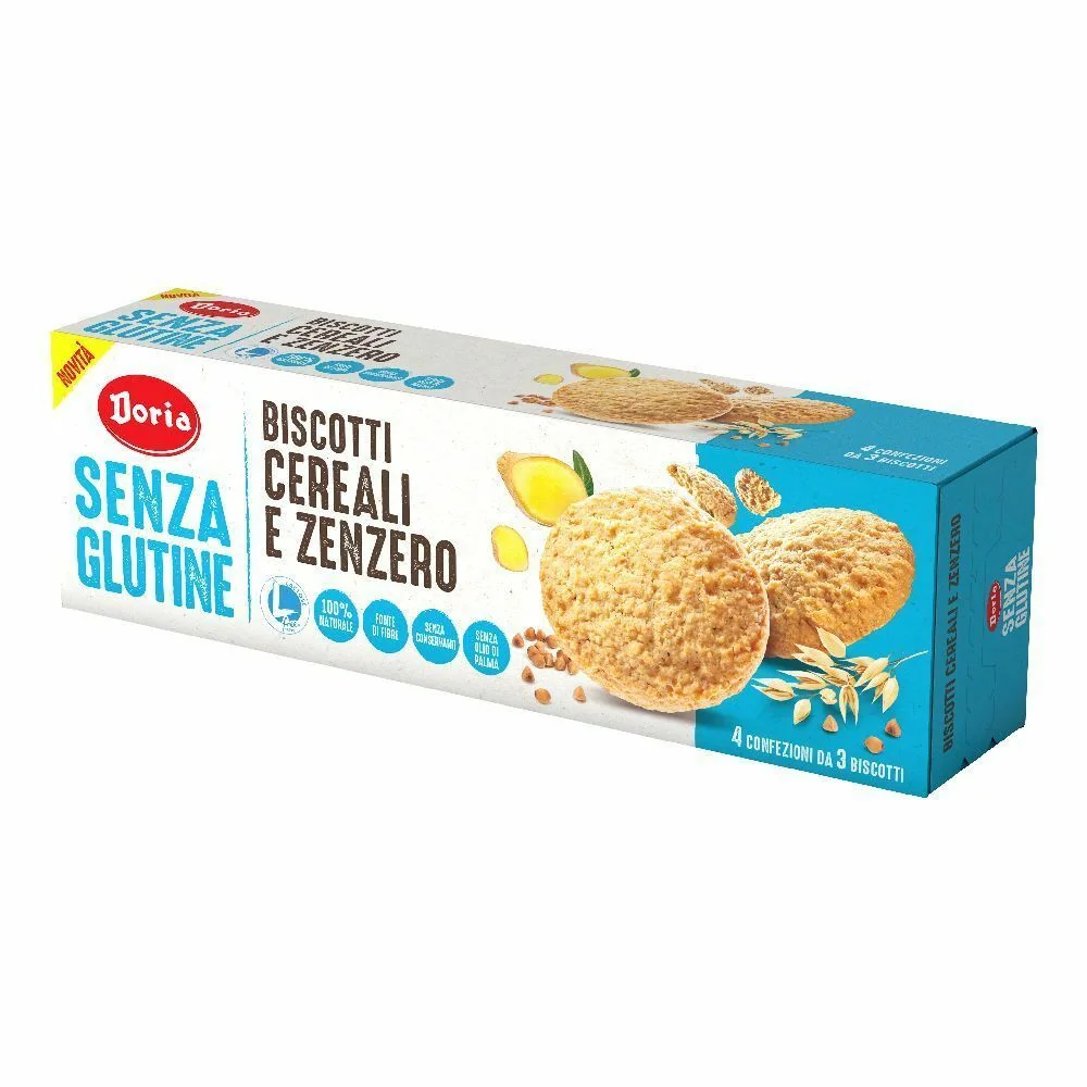 DORIA BISCOTTI CEREALI-ZENZERO 4X37,5 G