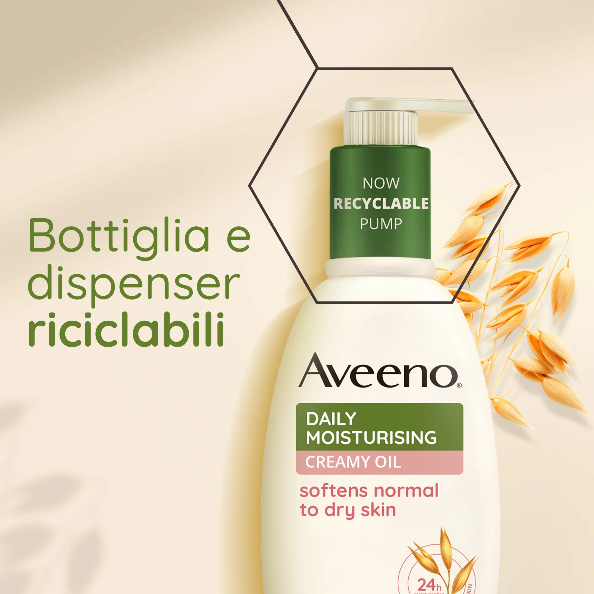 Aveeno Daily Moisturizing Crema Olio Con Olio di Mandorle Dolci