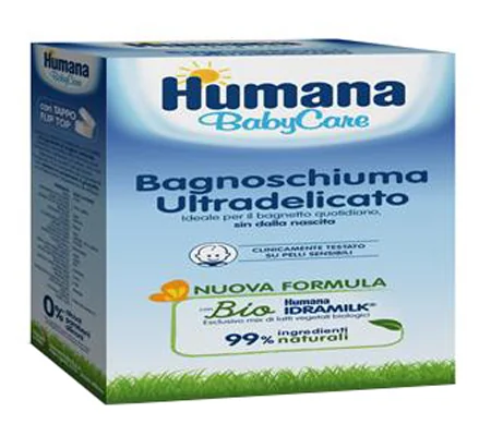 HUMANA BABY BAGNOSCHIUMA ULTRADELICATO BAGNETTO BAMBINI 200 ML