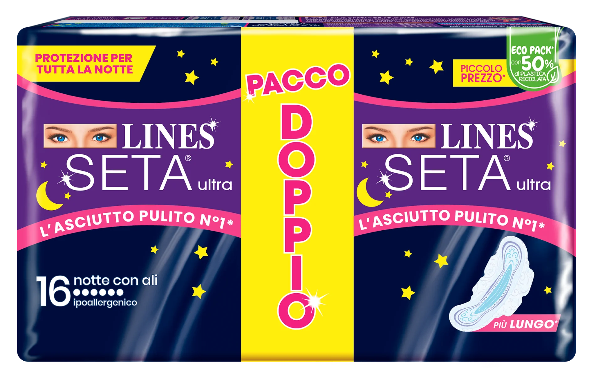 LINES SETA ULTRA ASSORBENTI NOTTE VP DWCT 16 PEZZI