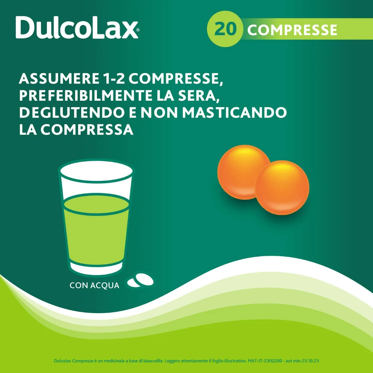 Dulcolax 5 mg Bisacodile 20 Compresse rivestite Stitichezza