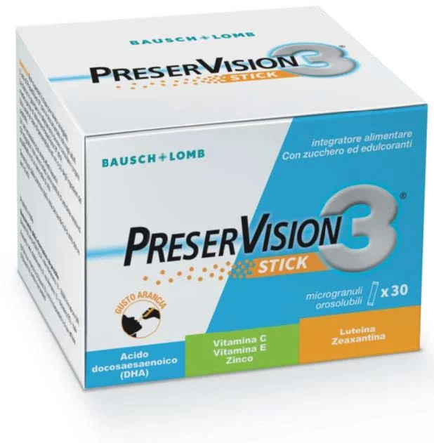 PRESERVISION 3 INTEGRATORE PER LA VISTA 30 STICK OROSOLUBILI