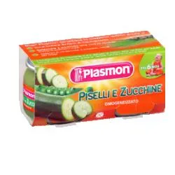 Plasmon Omogeneizzato Piselli Zucchine 80 gx2P Senza Sale Aggiunto