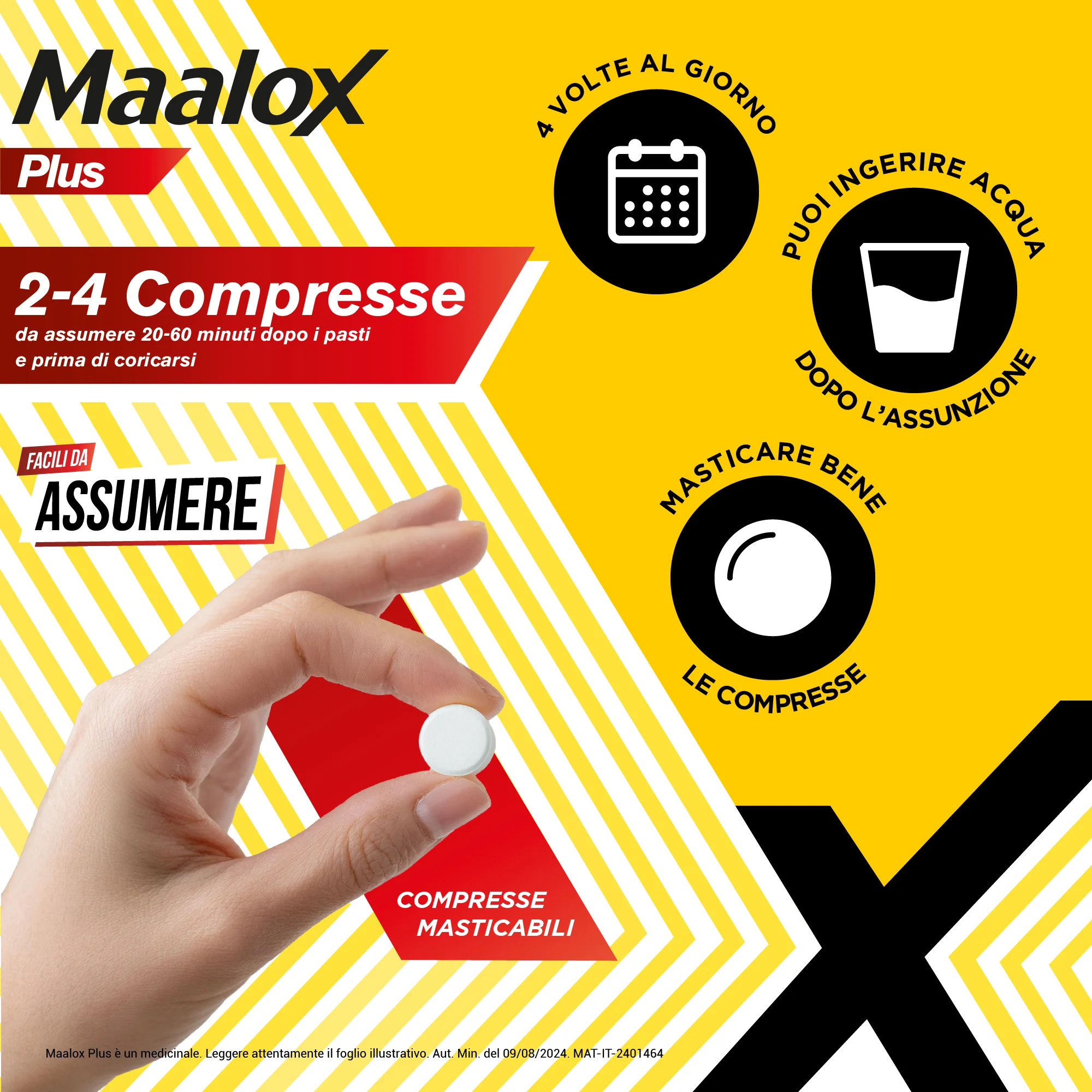 Maalox Plus 50 Compresse Masticabili Antiacido Antigonfiore