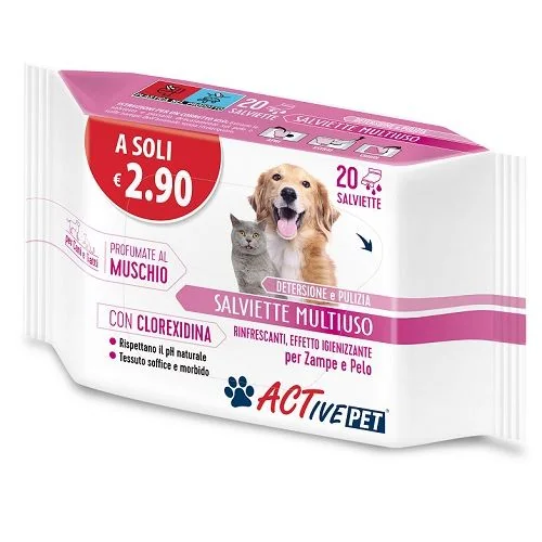 ACTIVE PET SALVIETTE CLX 20PZ