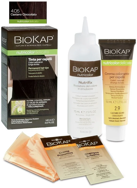 BIOKAP NUTRICOLOR DELICATO 4.05 TINTA PER CAPELLI CASTANO CIOCCOLATO