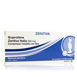 IBUPROFENE ZENTIVA 200 MG ANTINFIAMMATORIO 24 COMPRESSE