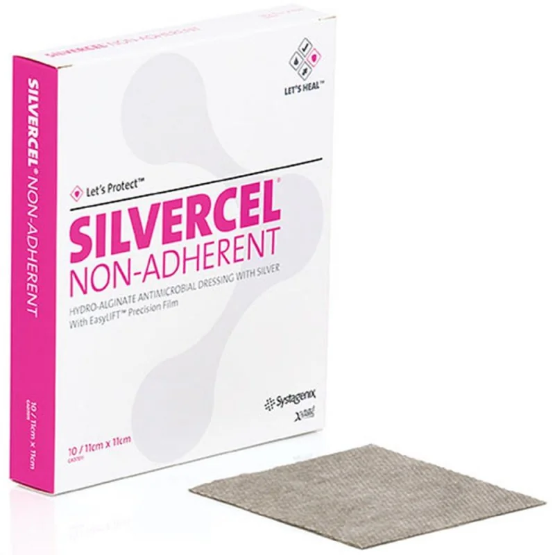 Silvercel Non Adherent Medicazione Antisettica 10x20 cm 5 Pezzi 