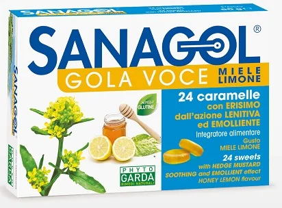 PHYTO GARDA SANAGOL GOLA VOCE GUSTO MIELE LIMONE 24 CARAMELLE