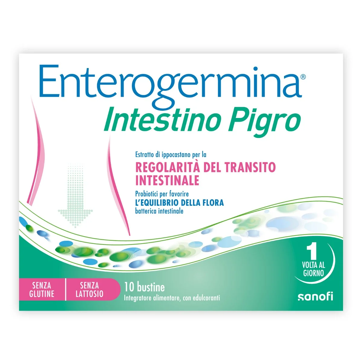 ENTEROGERMINA INTESTINO PIGRO INTEGRATORE REGOLARITÀ  DEL TRANSITO INTESTINALE 10 BUSTINE