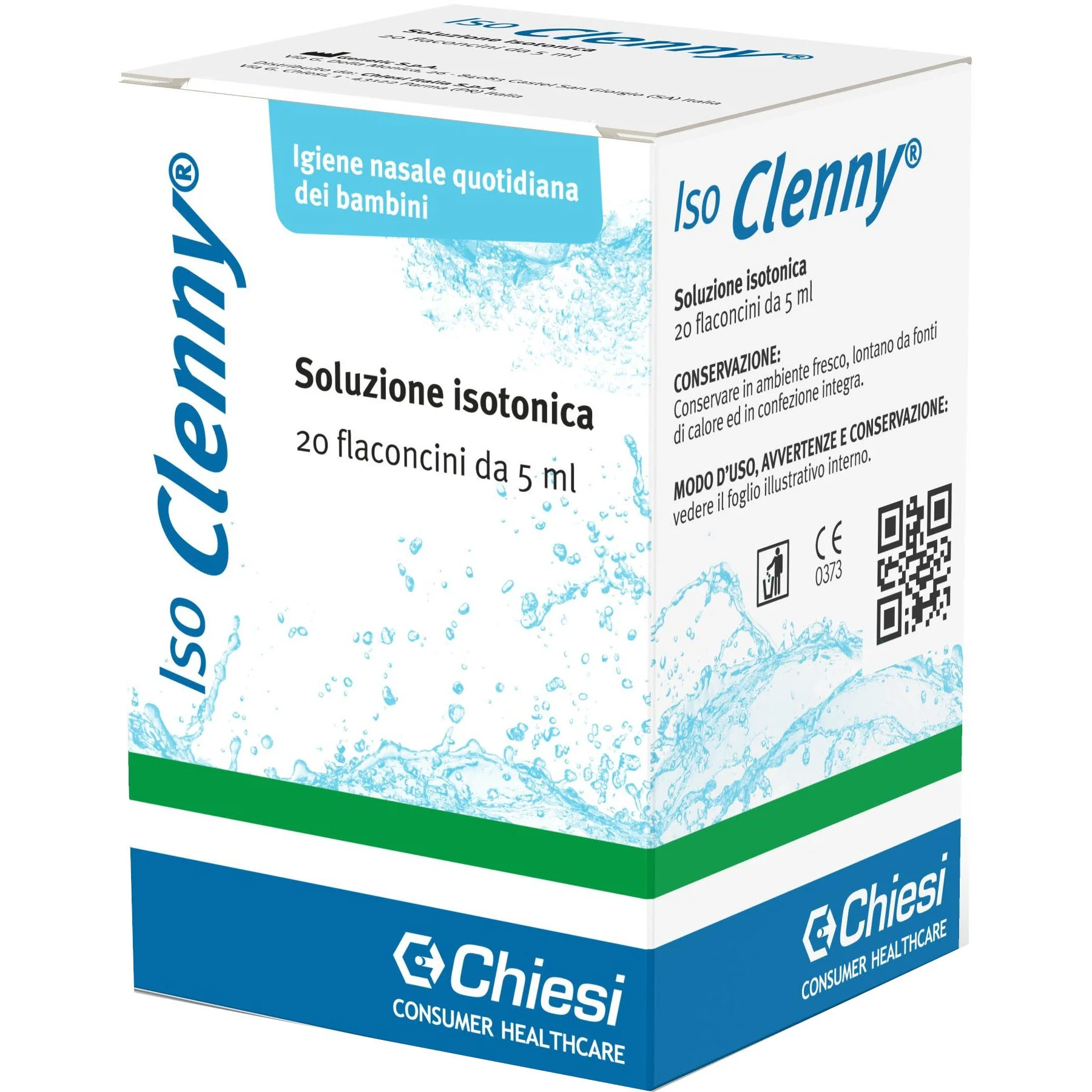 ISO CLENNY 20 FLACONCINI MONODOSE IGIENE NASALE PER BAMBINI 5 ML