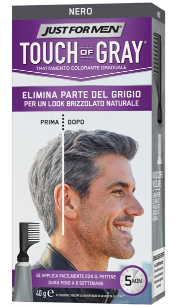 TOUCH OF GRAY TRATTAMENTO COLORANTE GRADUALE PER UOMO NERO 40 ML