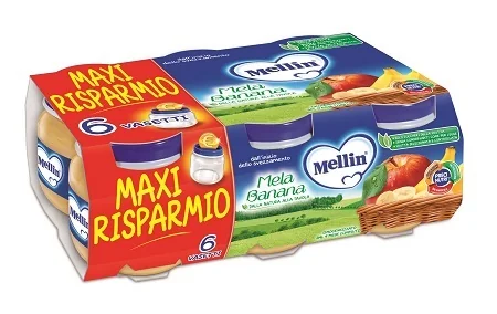 MELLIN OMOGENEIZZATO MELA BANANA 6X100 g