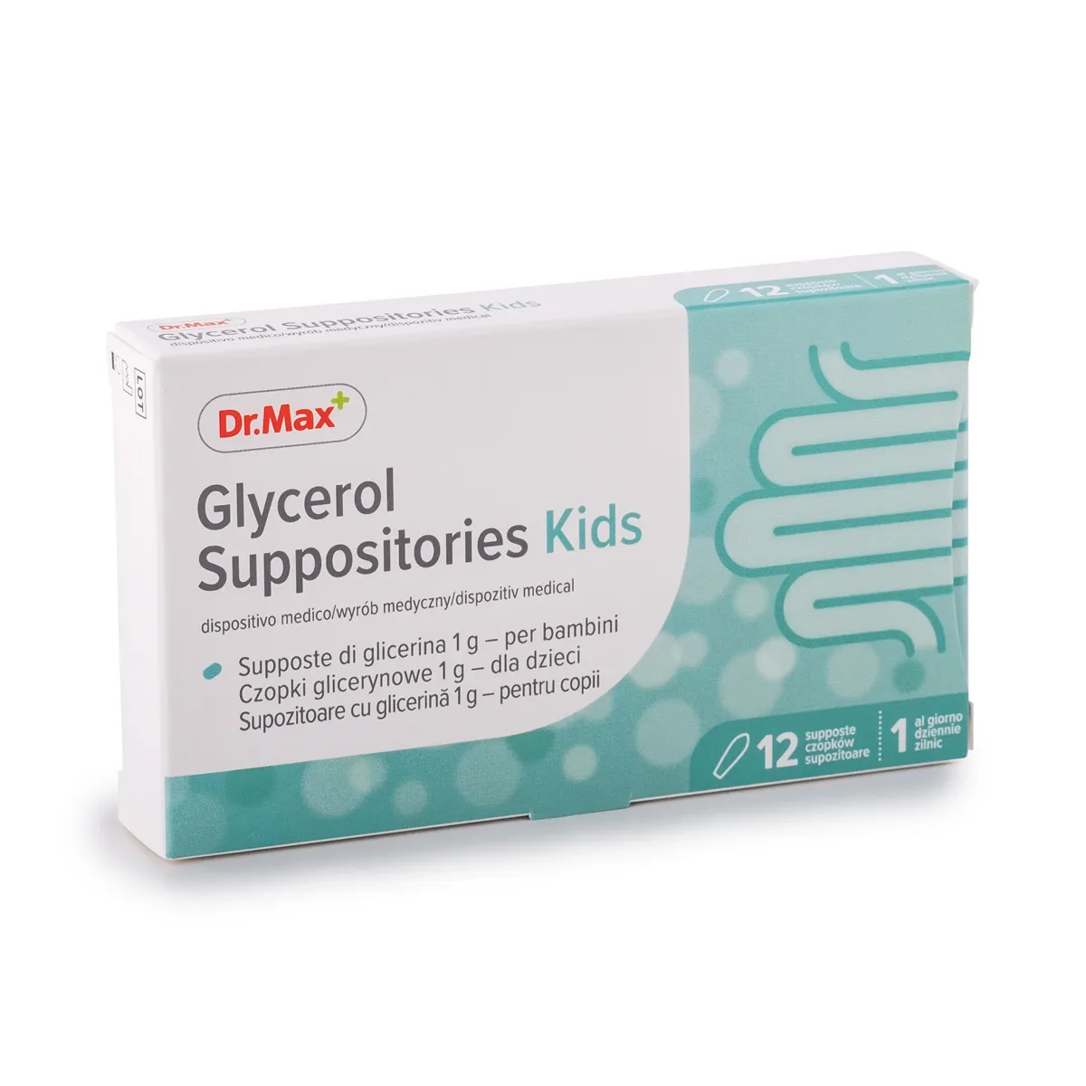 Dr.Max Glycerol Suppositories Kids 12 Supposte Stitichezza Occasionale Bambini
