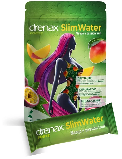 DRENAX FORTE SLIM WATER MANGO E PASSION FRUIT 24 BUSTINE GRANULATI EFFERVESCENTI