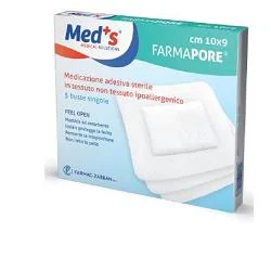 MED'S FARMAPORE MEDICAZIONE AUTOADESIVA STERILE CON CEROTTO 10X9 CM 5 PEZZI