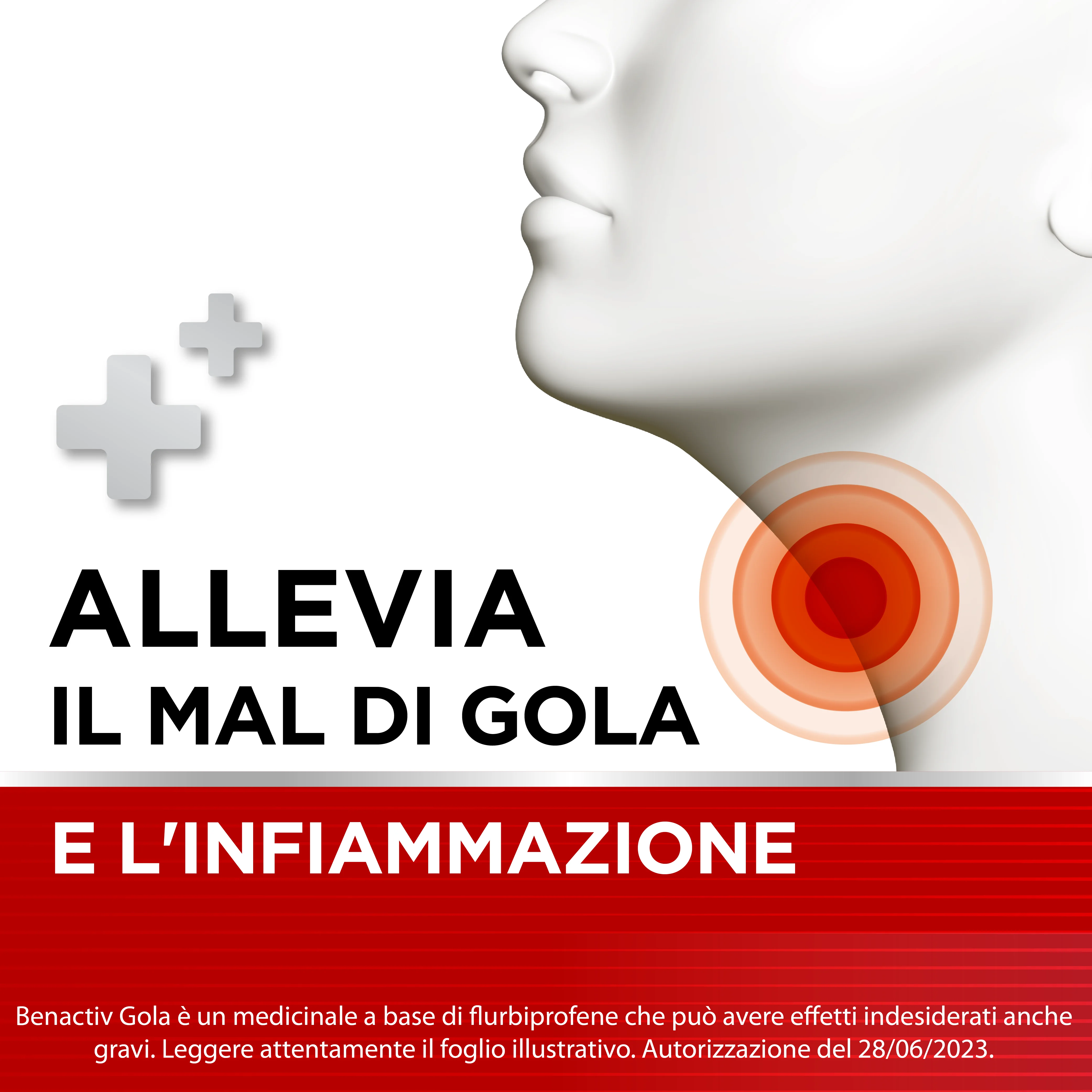 Benactiv Gola Spray 15 ml 2,5 mg/ml Flurbiprofene