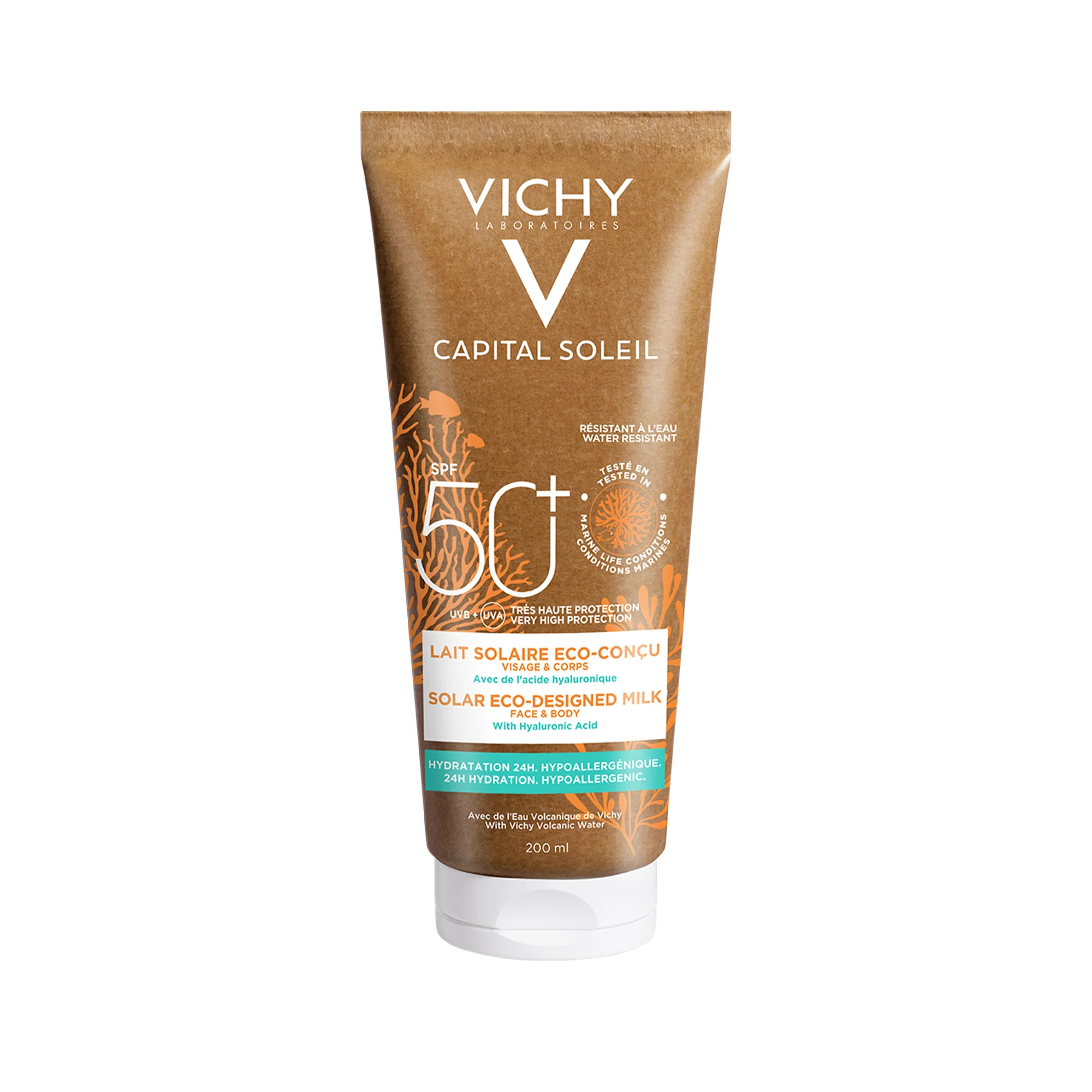 Vichy Capital Soleil Latte Solare Eco-Sostenibile SPF 50+ 200 ml Resistente in Acqua