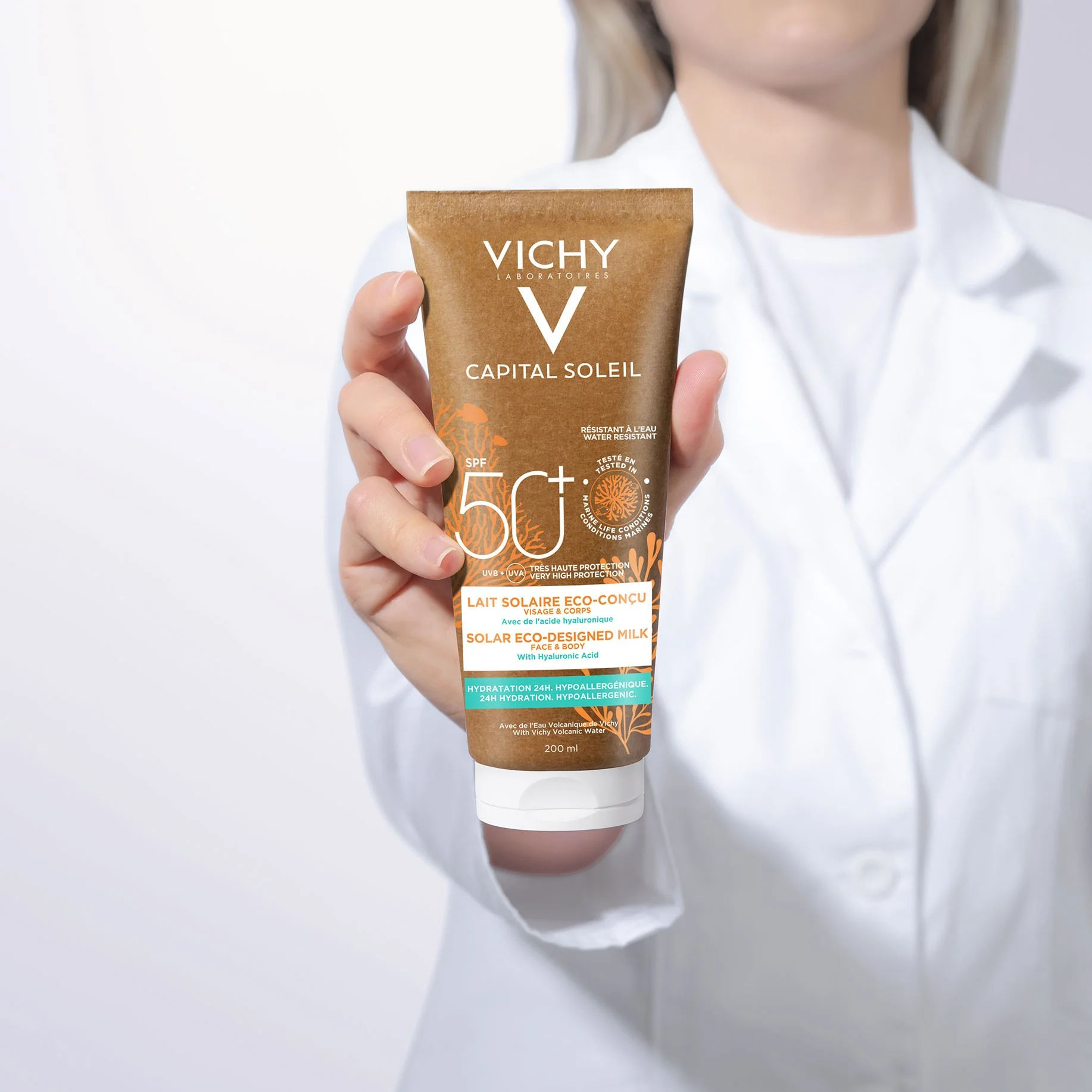 Vichy Capital Soleil Latte Solare Eco-Sostenibile SPF 50+ 200 ml Resistente in Acqua