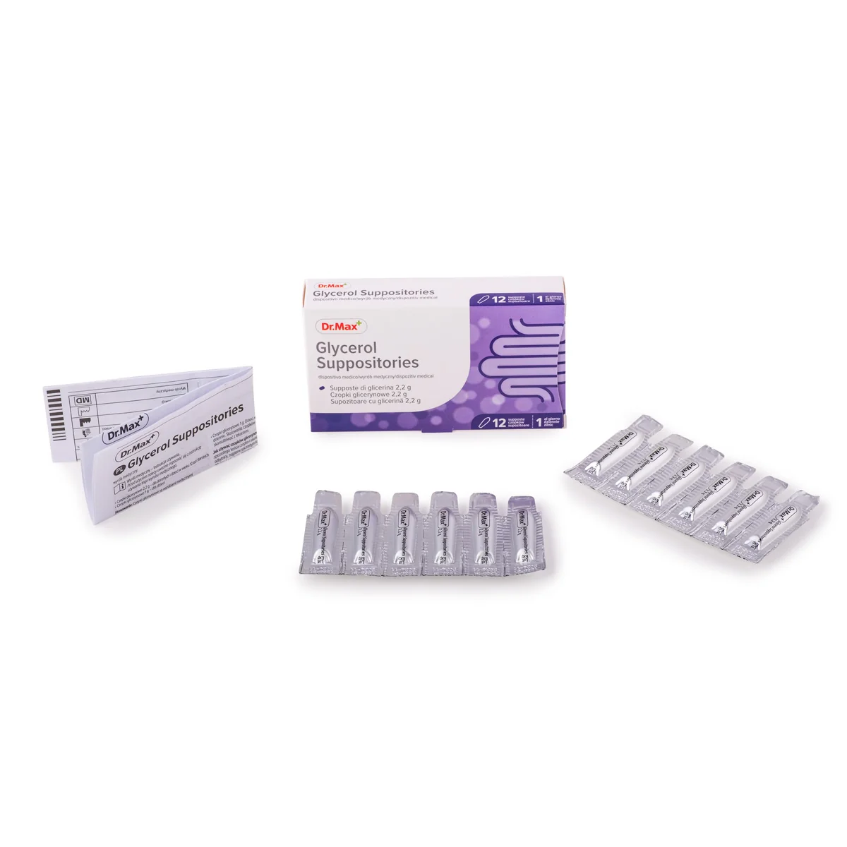 Dr.Max Glycerol Suppositories 12 Supposte Stitichezza Occasionale Adulti