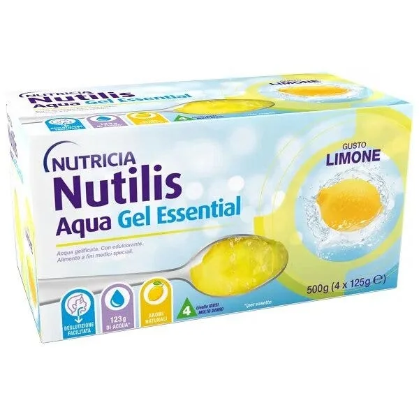 NUTILIS AQUA GEL LIMONE 4 PEZZI DA 125 G