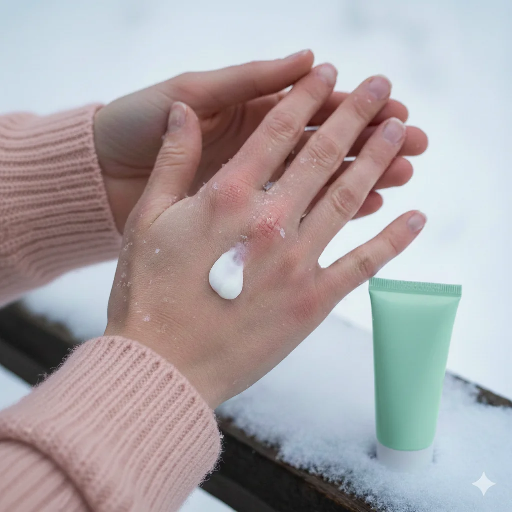 Mani screpolate dal freddo: differenza tra crema barriera e riparatrice