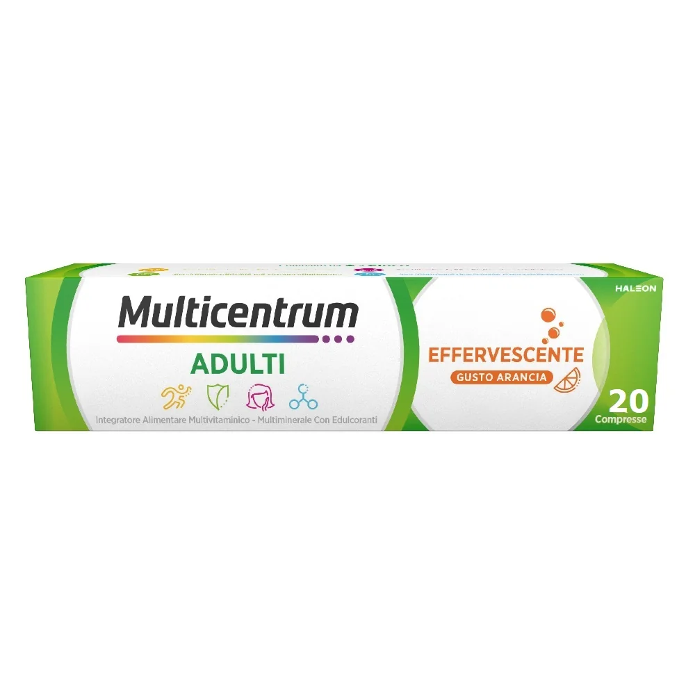 MULTICENTRUM EFFERVESCENTE INTEGRATORE MULTIVITAMINICO MULTIMINERALE 20 COMPRESSE