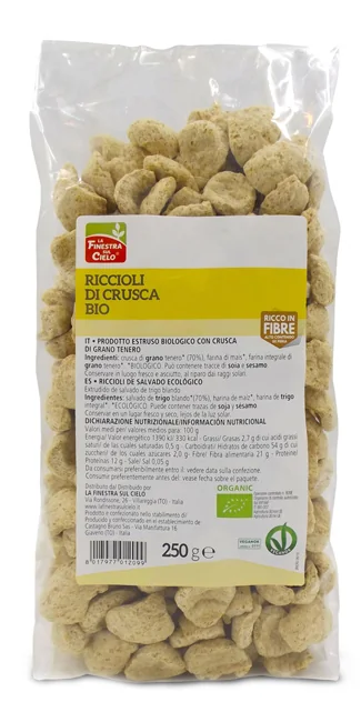 LA FINESTRA SUL CIELO RICCIOLI DI CRUSCA BIO 250 G