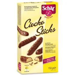 SCHAR CIOCKO STICKS BISCOTTI SENZA GLUTINE RICOPERTI DI CIOCCOLATO AL LATTE 150 G